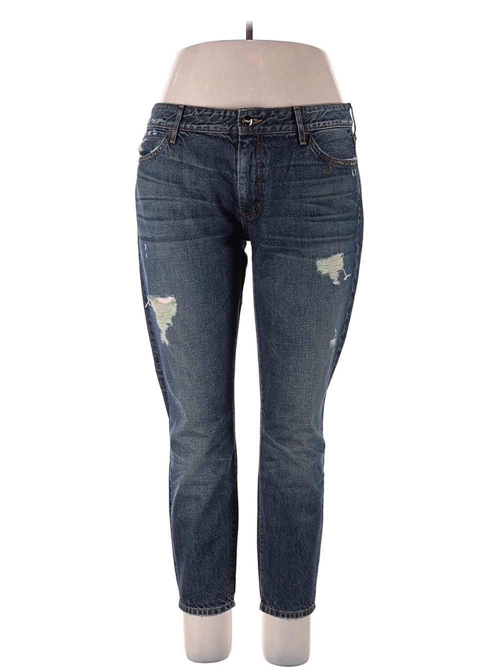 Koral Distressed Relaxed Boyfriend Jeans Medium Wash Size 32